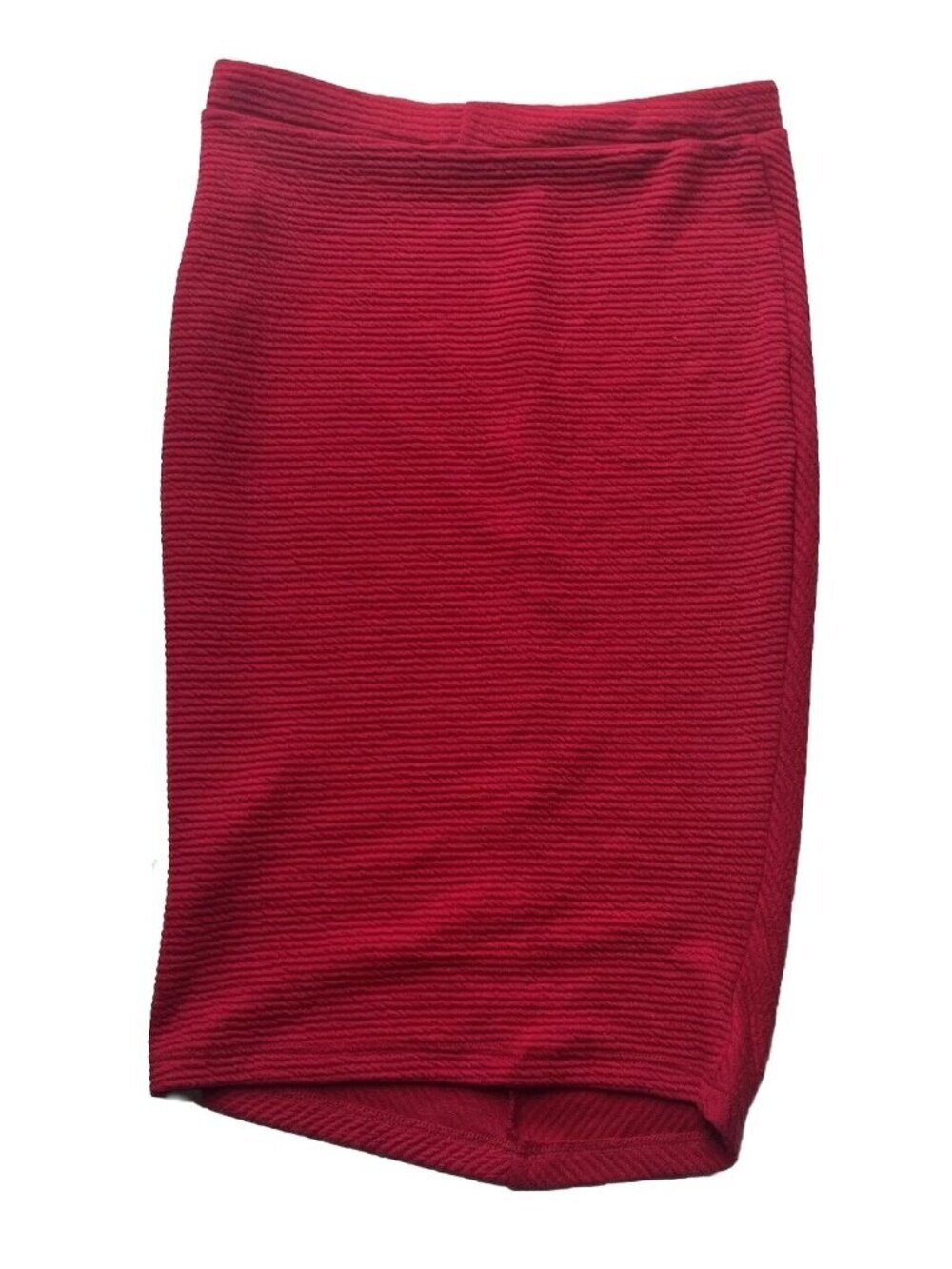 Lush Women’s Red Knit Ribbed Mini Skirt Size S NWT Stretchy Pull-On Waist - Picture 6 of 10